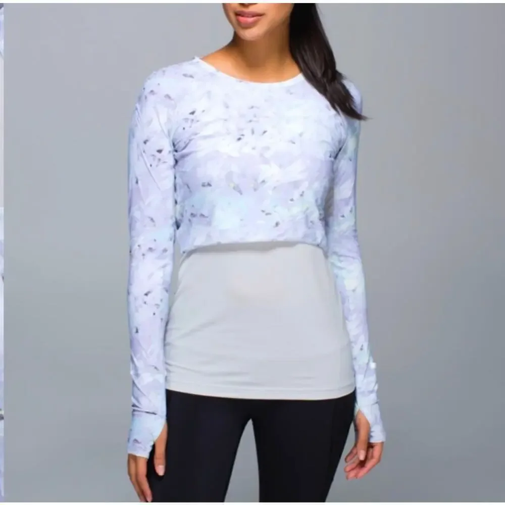 Lululemon sea-me-run long sleeve‎ lightweight layered shirt size 4